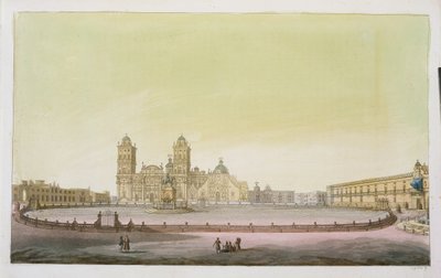 View of the main square in Mexico City by Tommaso Castellini